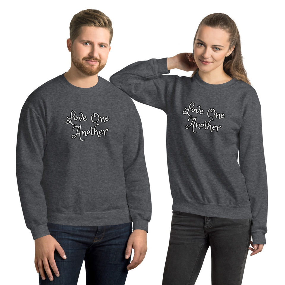 Angies Fancies Love One Another Unisex Sweatshirt